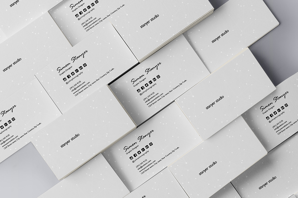100 Modern Business Card Bundle, a Business Card Template by GraphicsEgg (Photo 91 of 102)