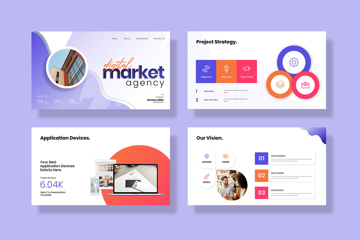 Digital Market Agency Presentation, a Social Media Template by evgenystudio (Photo 4 of 7)