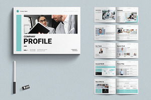 Company Profile Template Landscape, a Brochure Template by E-Type