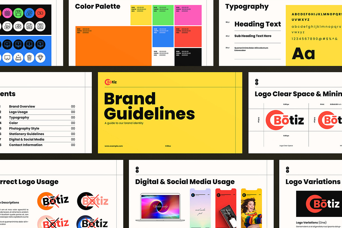 Brand Identity Guidelines Template, a Presentation Template by E-Type (Photo 1 of 5)