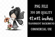 Cute Summer Gothic Girl Clipart, a Seasonal Illustration by Designking (Thumbnail 4 of 5)