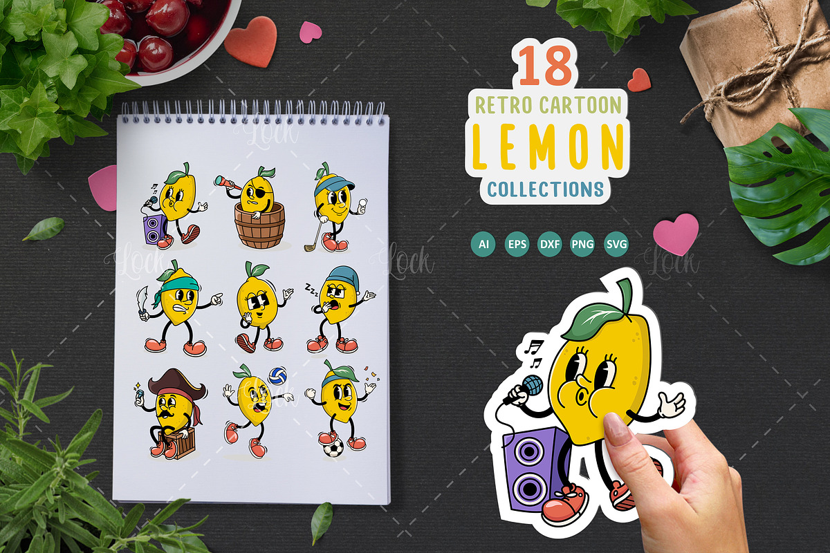 Lemon Cartoon, a Food Illustration by Allmostudio (Photo 1 of 2)