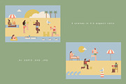 Geometric Life - Beach Activities, a Person Illustration by Léo Alexandre (Thumbnail 9 of 16)