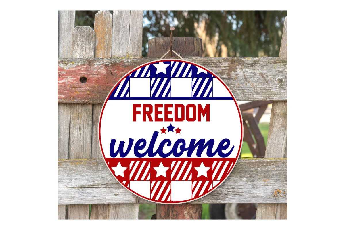 Patriotic Welcome Sign SVG Bundle, an Object Graphic by EllaMaiyaali (Photo 4 of 7)