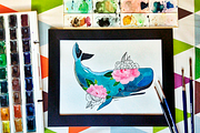 Foxes & Whales (2 watercolor sets), an Animal Illustration by 4erta (Thumbnail 10 of 10)