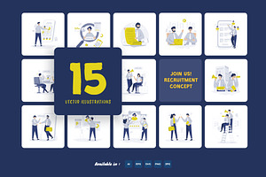 15 Job Recruitment Illustrations
