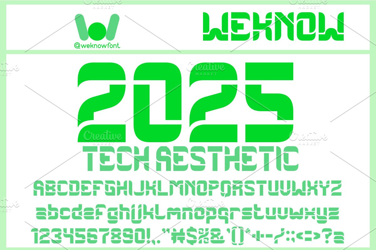 Robot Design Font, a Font by weknow (Photo 5 of 8)