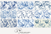 70 blue Easter toile repeat pattern, a Pattern Graphic by Poppy Lane Studio (Thumbnail 9 of 10)