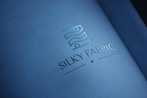 Realistic Luxury Logo Mockup Fabric