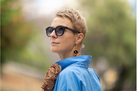 Adult stylish woman with short hair, a Person Photo by Barcelona_dreams