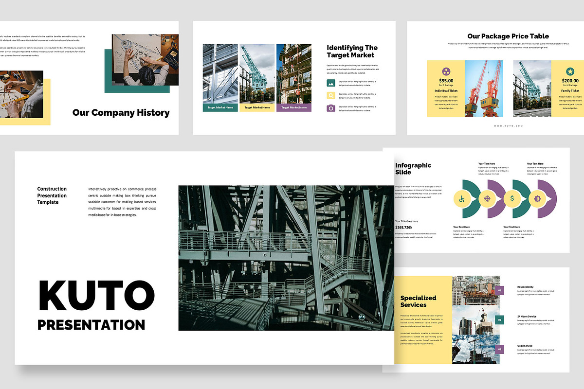 Kuto : Construction Google Slides, a Presentation Template by Punkl Camp (Photo 1 of 9)