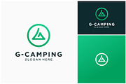 Letter G Camping Camp Tent Logo, a Branding & Logo Template by ika trisiana (Thumbnail 1 of 2)