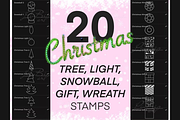 90 Procreate Christmas Stamps Set, a Brush Add-On by LiuBi Art (Thumbnail 3 of 6)