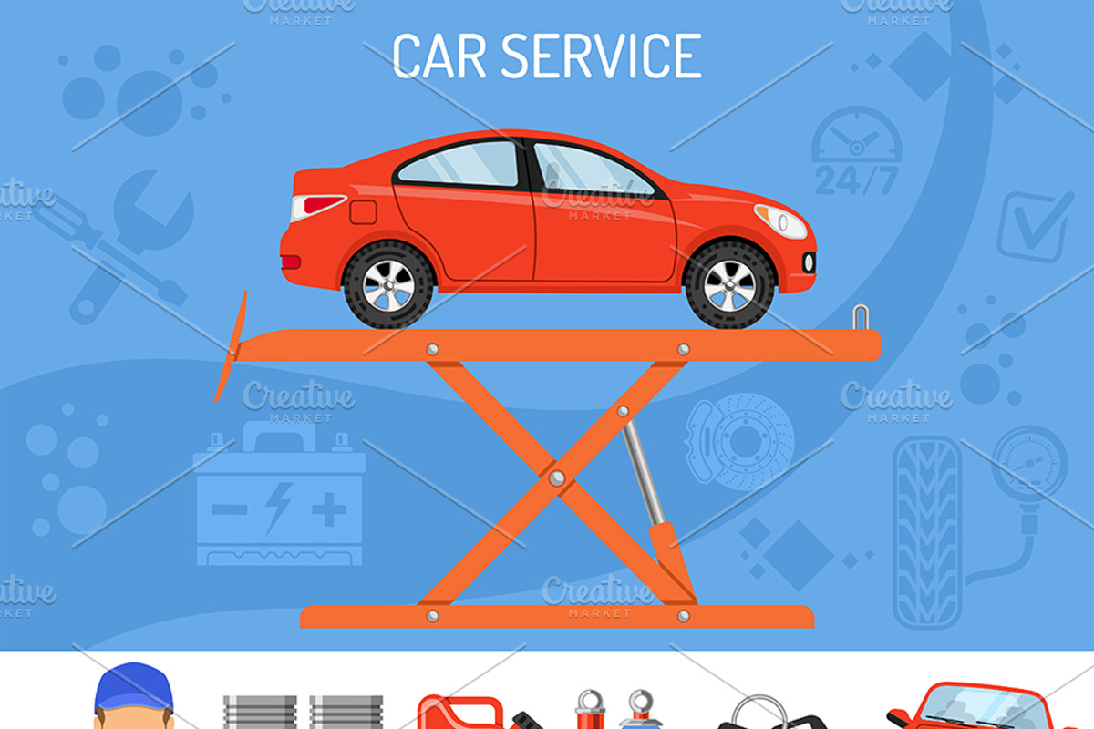 Car Services Concepts, a Technology Illustration by TAlex