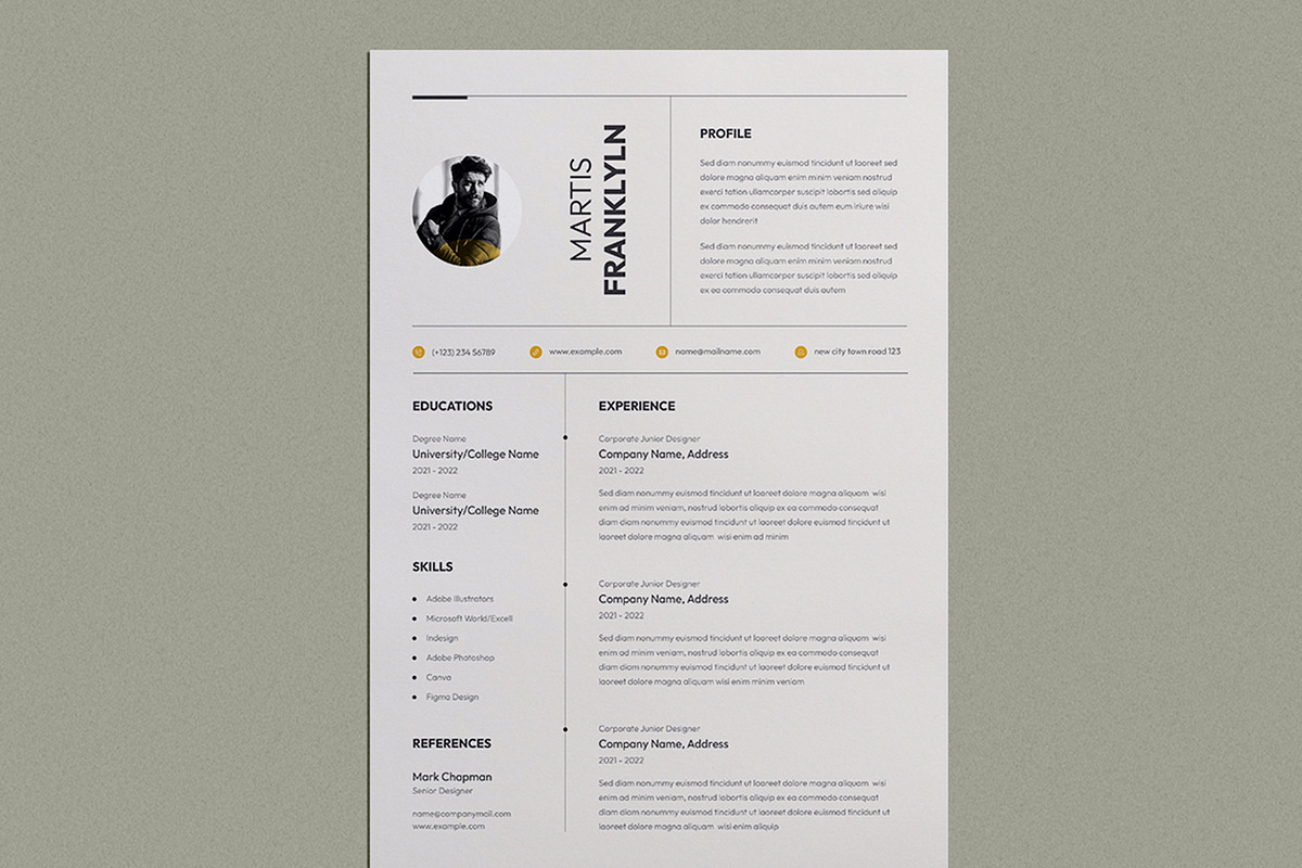 Clean Resume, a Resume Template by Pixelpick (Photo 3 of 4)