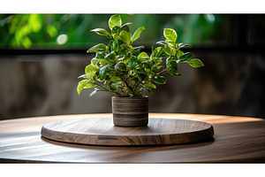 nature wood table plant ai generated, a Nature Photo by pikepicture