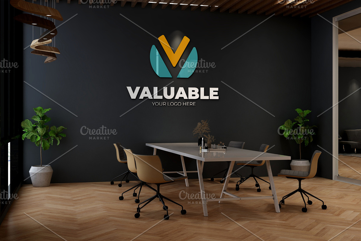 PSD Logo Mockup in Modern Office, a Product Mockup by Ayy (Photo 11 of 24)
