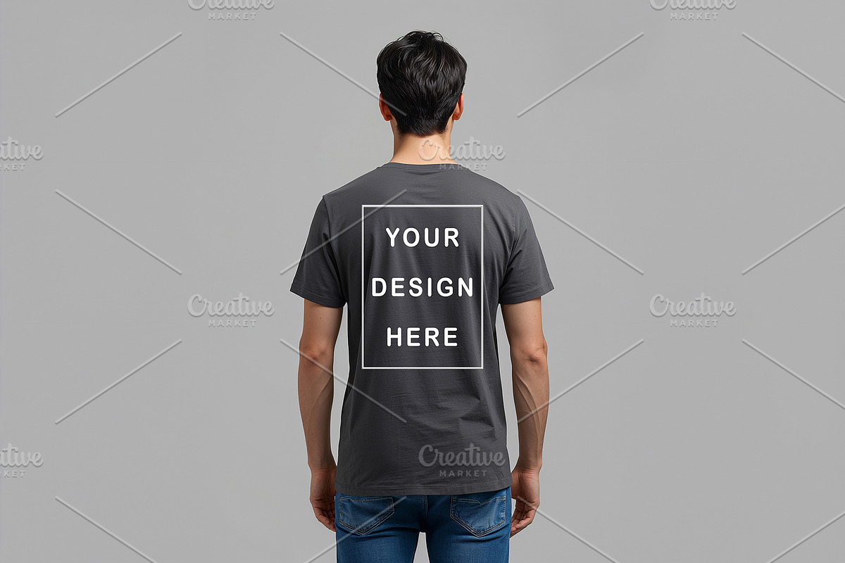 T-Shirt Mockup - Dark Gray Edition, a Shirt Mockup by ForhadGFX (Photo 8 of 12)