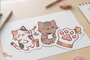 Sweet and playful kawaii kitty crew, an Animal Illustration by Dori Debreceni draws (Thumbnail 2 of 7)