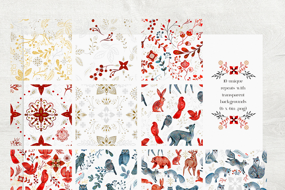 Taika: Big Folk Art Collection, an Animal Illustration by Busy May Studio (Photo 12 of 14)
