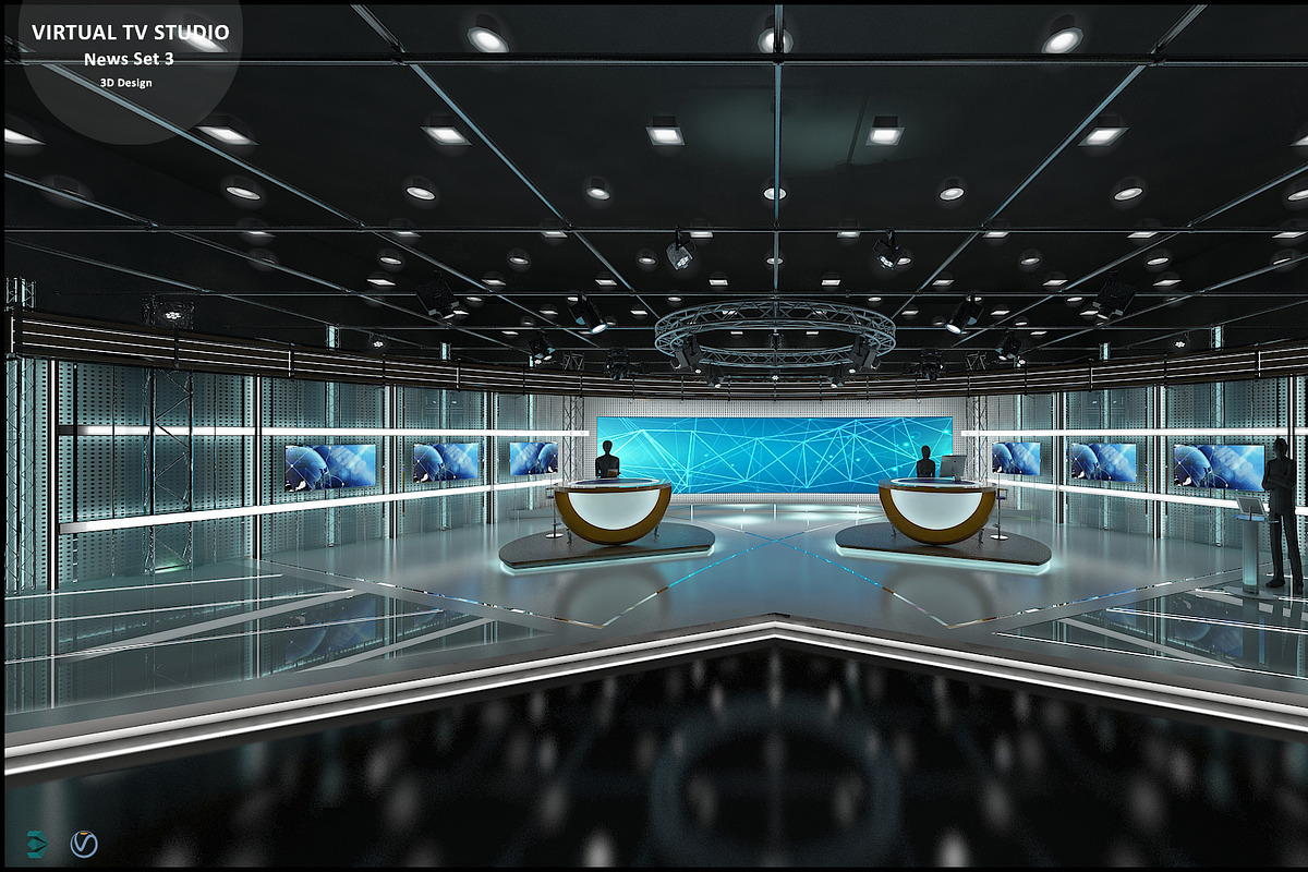 TV Studio Collection Vol 6 - 2 PCS, an Architecture 3D Model by akerStudio (Photo 67 of 98)