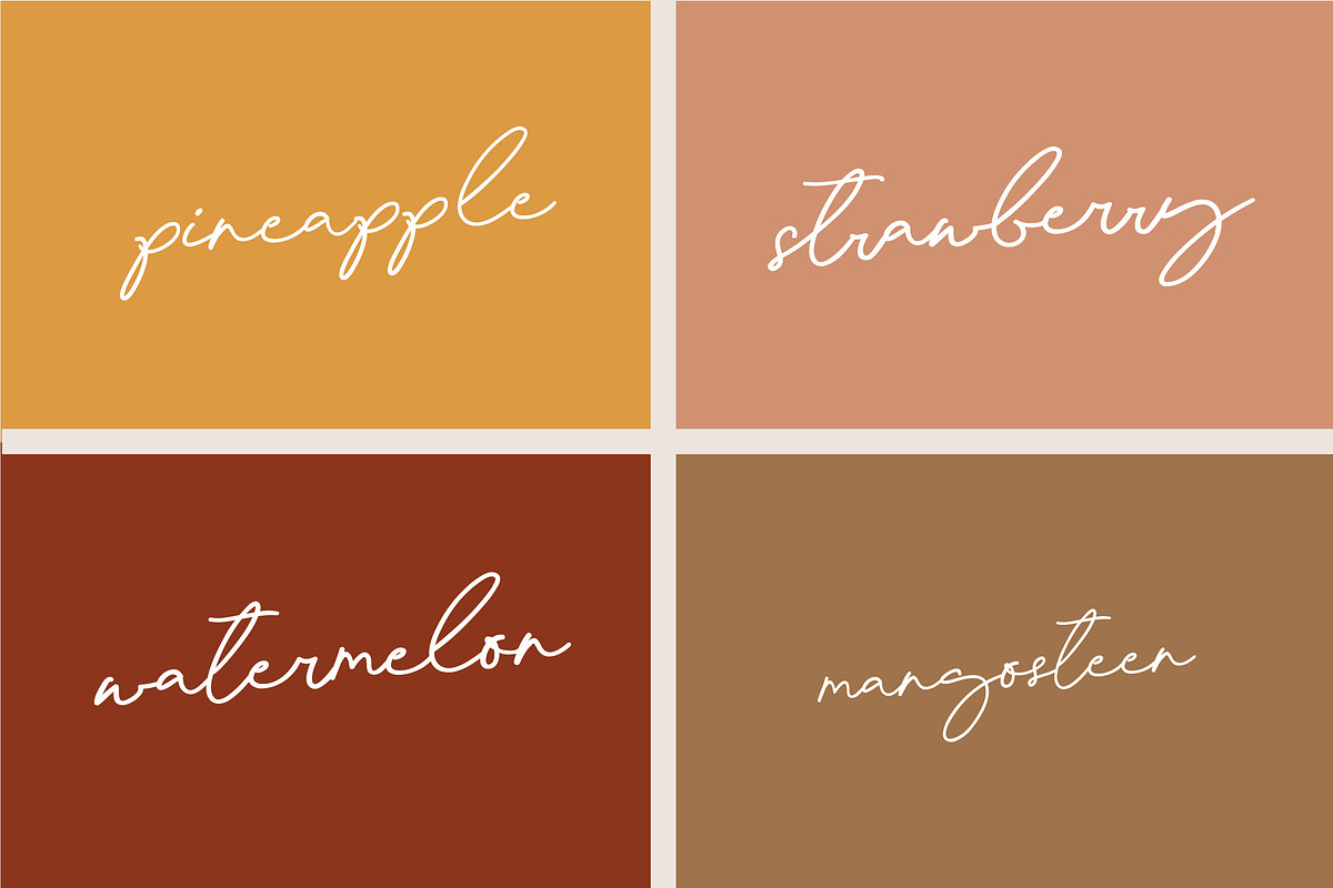 Palm Sugar Font + Doodles, a Script Font by etigletters (Photo 2 of 9)