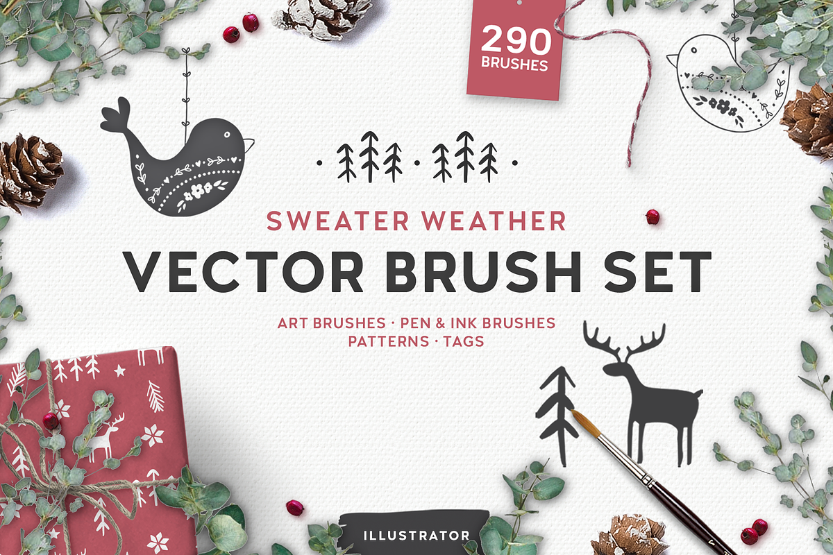 Sweater Weather Vector Brushes, a Brush Add-On by Emily Spadoni (Photo 3 of 11)