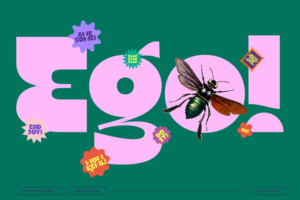 Ragikon - Playful & Chunky Font, a Sans Serif Font by Enxyclo Studio (Photo 8 of 17)