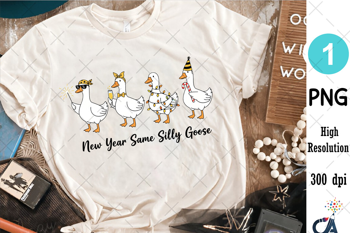 Happy New Year Goose PNG, an Illustration by Creative Art (Photo 5 of 6)
