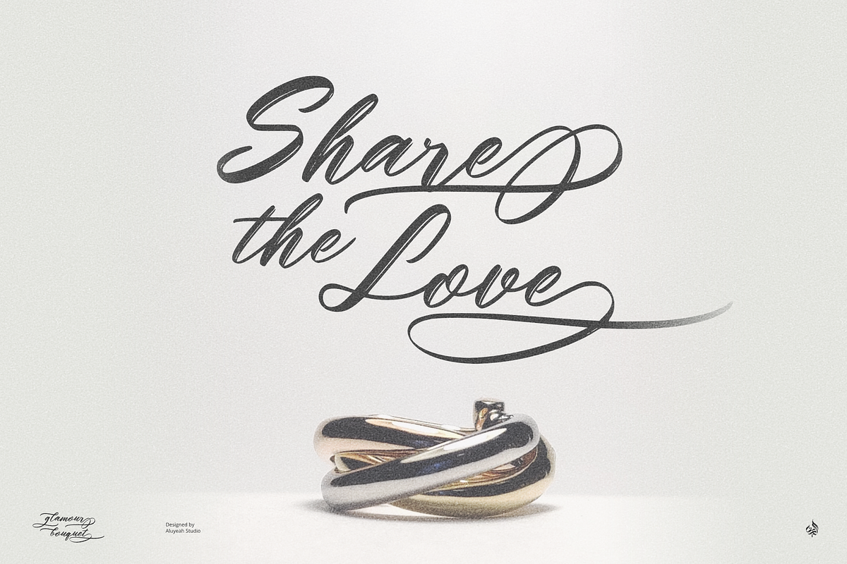 Glamour Bouquet, a Handwritten Font by Aluyeah Studio (Photo 6 of 12)