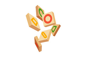 Board game, flat isometric view, an Object Illustration by the8monkey