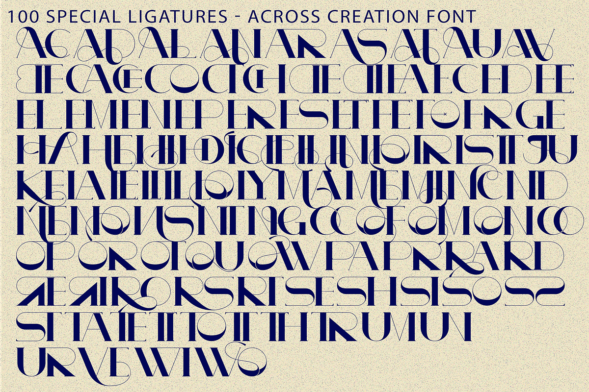 ACROSS CREATION FONT, a Serif Font by 177Studio (Photo 8 of 8)