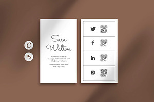 Minimal Vertical Business Card, a Business Card Template by Saman Osama
