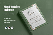 Floral Wedding Invitation, an Invitation Template by Fannan Studio (Thumbnail 1 of 2)