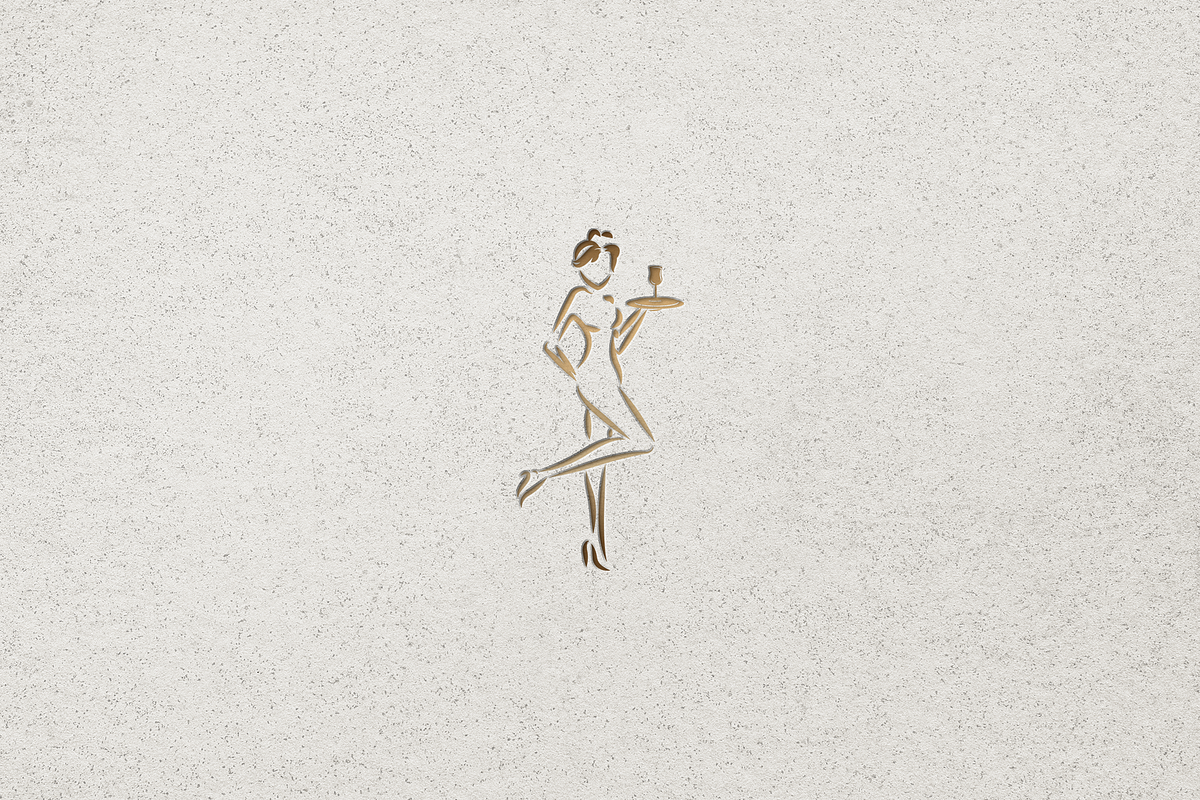 Minimalist Woman Waiter Logo, a Branding & Logo Template by Luxury Logos (Photo 4 of 4)