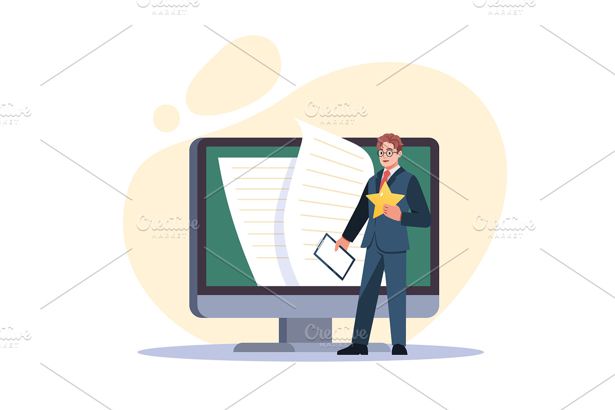 Article editing. Internet blogging, a Technology Illustration by YummyBuum
