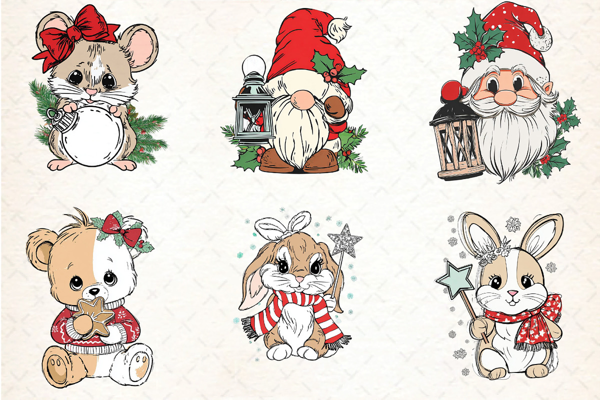 Sweet Christmas Clipart Bundle, an Illustration by DreamCafeArt (Photo 4 of 6)