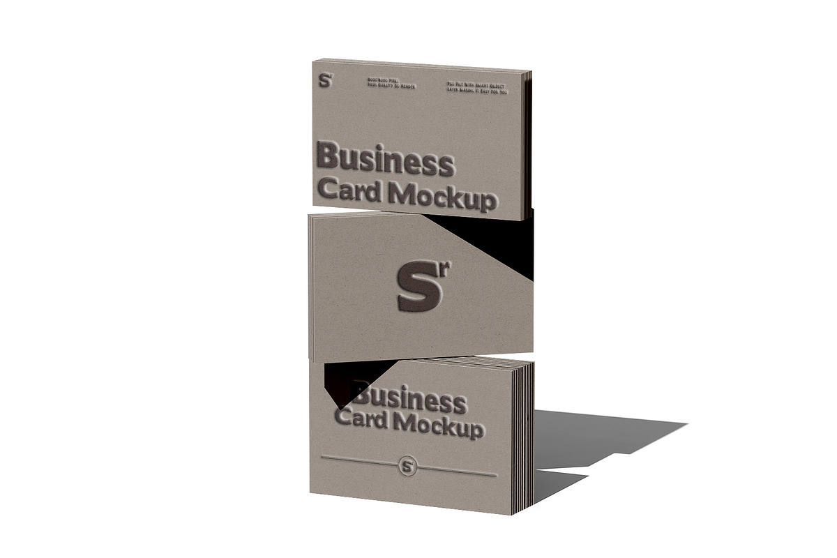 Minimalist Business Card Mockup Set, an Advertising Mockup by pixelmock (Photo 7 of 15)
