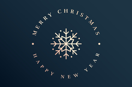 Merry Christmas Happy New Year Gold