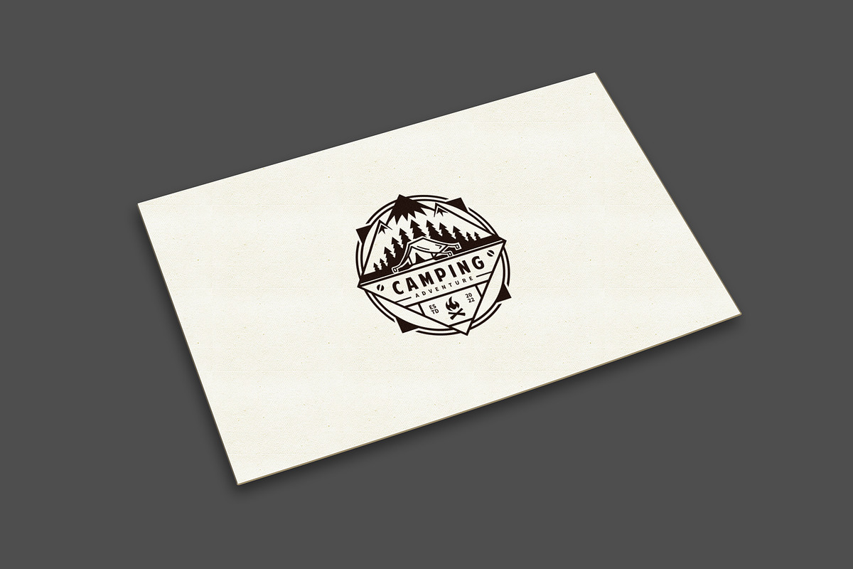Camping logo design with mountain, a Branding & Logo Template by vexper (Photo 3 of 4)