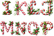 Christmas Alphabet Clipart Bundle, an Illustration by DreamArtGraphic (Thumbnail 6 of 6)