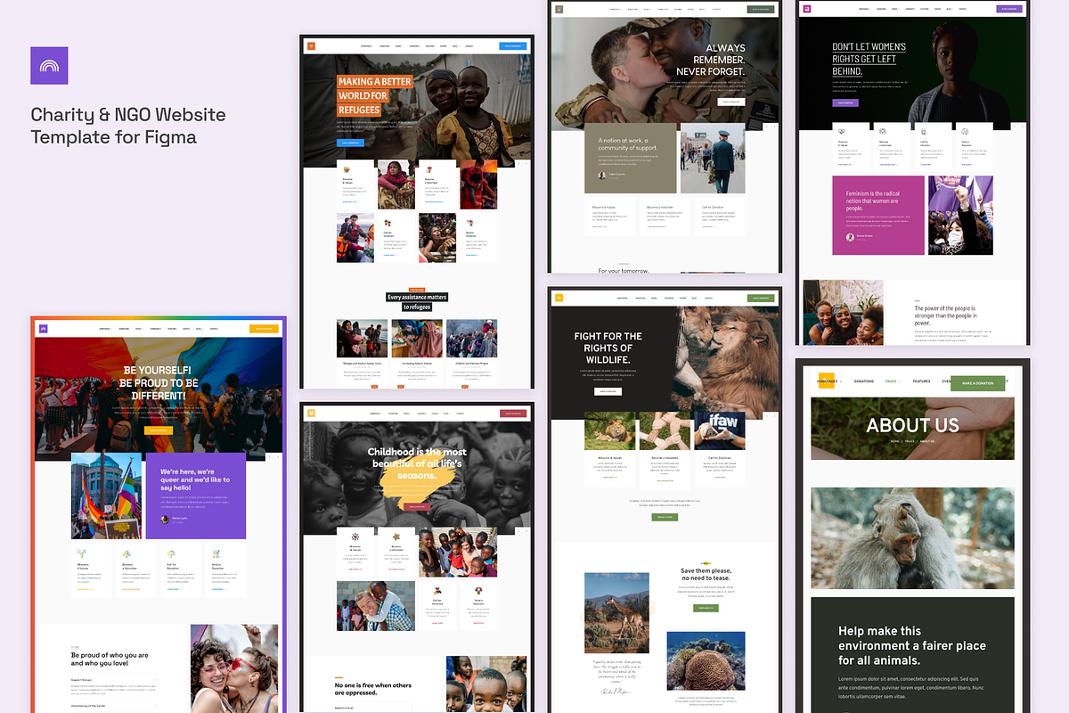 Rights - Charity & NGO Template, an UI Kit Template by YoArts (Photo 3 of 4)