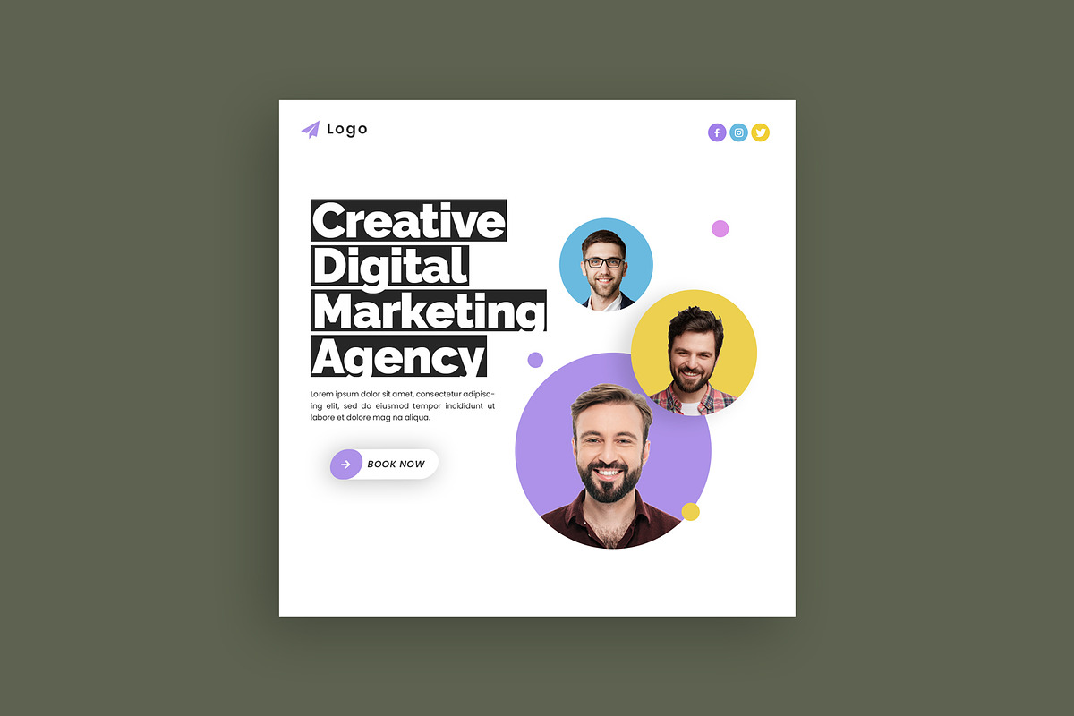 Marketing Agency Post Template, a Social Media Template by Saman Osama (Photo 2 of 2)