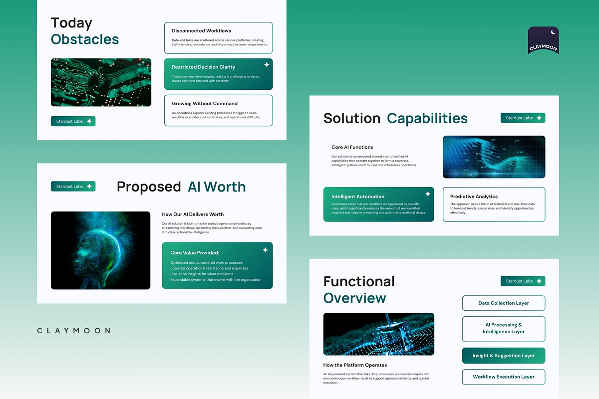 AI Project Proposal Pitch Deck, a Presentation Template by Claymoon Lab (Photo 4 of 7)