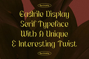 The Gaslrile Serif Display Typeface