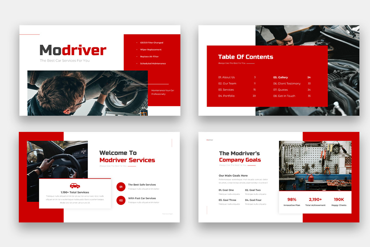 Modriver Car Services Powerpoint, a Presentation Template by kerismaker (Photo 2 of 6)