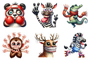 Funny Face Animal Clipart, an Illustration by CreationArt (Thumbnail 3 of 5)