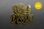 Yellow Neon & Glass Text Effect, a Brushes & More by Design Squad (Thumbnail 1 of 2)