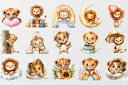 Cute Lion Peeking Around Corner, an Illustration by DreamCafeArt (Thumbnail 4 of 5)