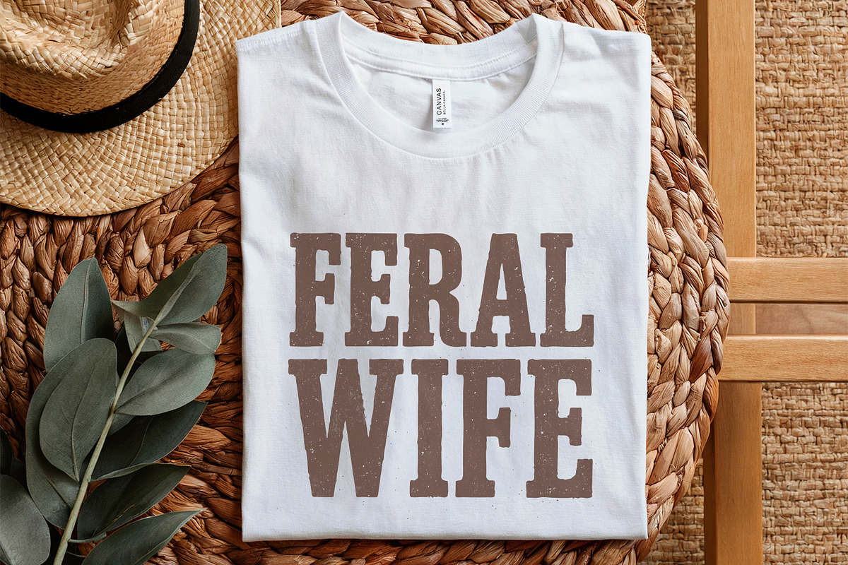 Feral Wife Typography Design, an Illustration by SharpMarketplace (Photo 5 of 9)